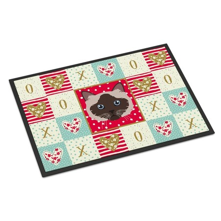 Carolines Treasures 24 x 36 in. Birman Cat Love Indoor or Outdoor Mat CK5090JMAT